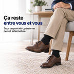 Bas de compression discret sous un pantalon