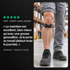 Avis client debout au travail sur la sangle rotulienne