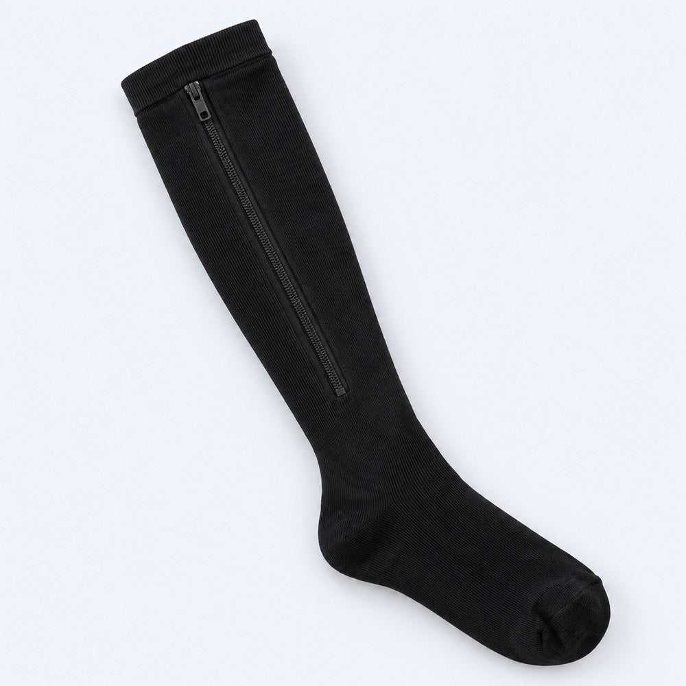 Bas de contention zippés Oxalys en noir
