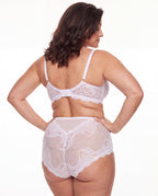 Culotte en dentelle blanche vue de dos, bonne couvrance