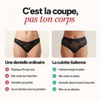 Comparatif entre une dentelle ordinaire et la culotte italienne