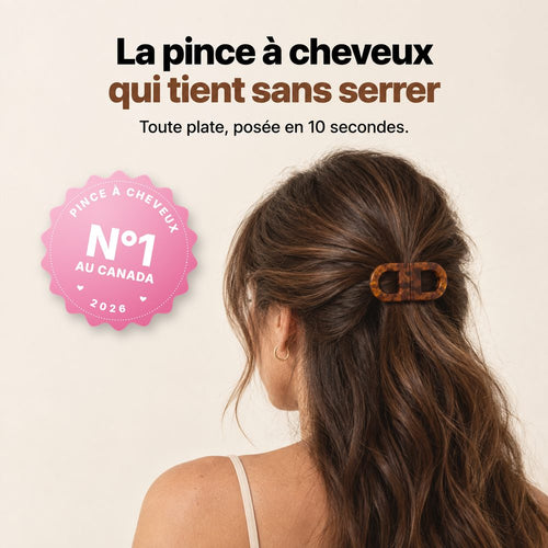 Pince à cheveux aimantée écaille portée en demi-queue, pince n°1 au Canada