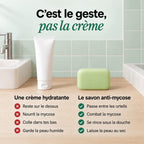 Comparaison entre une crème hydratante et le savon anti-mycose