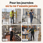 Pour les journées où tu ne t’assois jamais : chantier, hôpital, cuisine, entrepôt