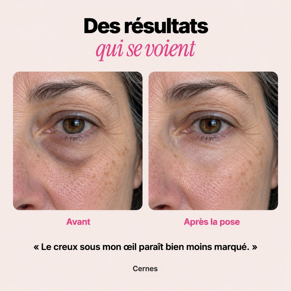Avant et après, creux sous l’œil