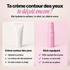 Comparatif entre une crème contour des yeux et le stick repulpant