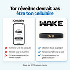 Bracelet réveil vibrant WAKE comparé au réveil du cellulaire