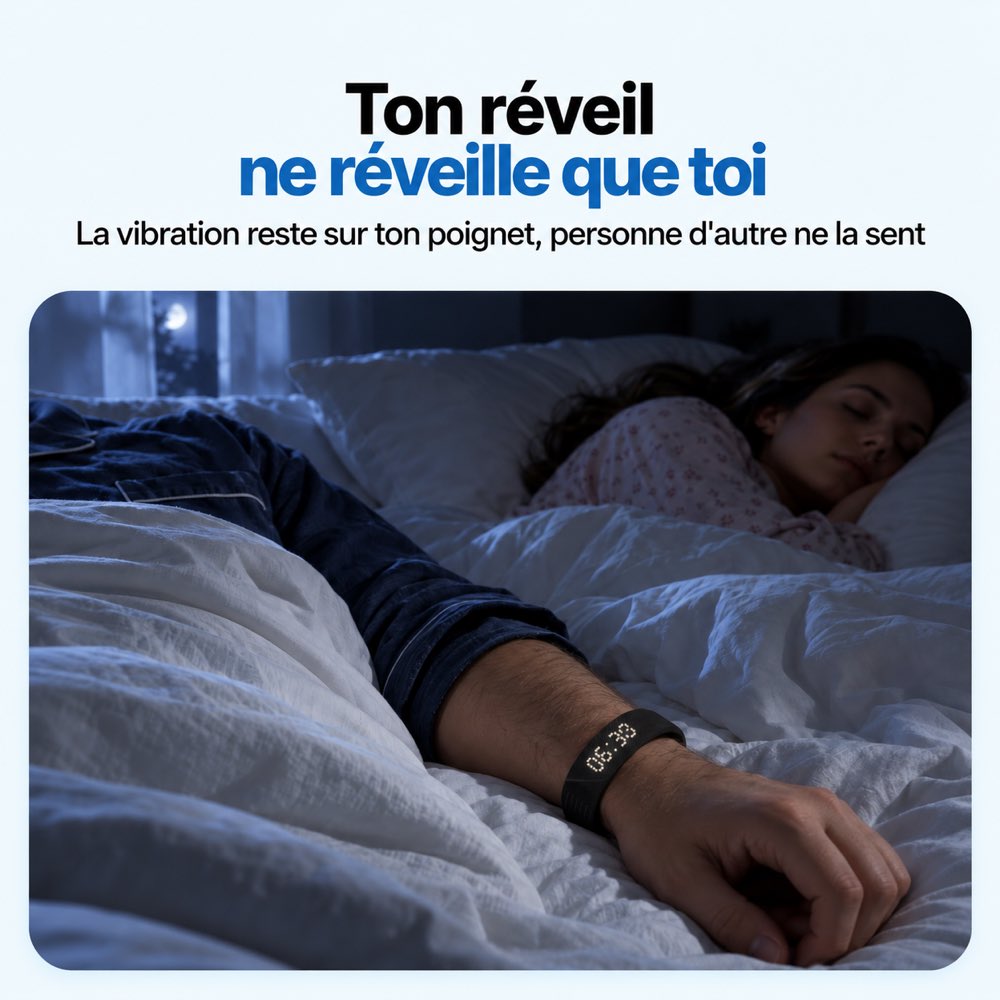 Le bracelet réveil vibrant ne réveille que la personne qui le porte