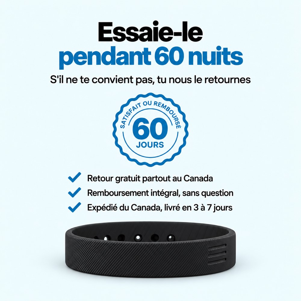Garantie 60 nuits sur le bracelet réveil vibrant WAKE