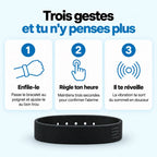 Comment utiliser le bracelet réveil vibrant en trois gestes